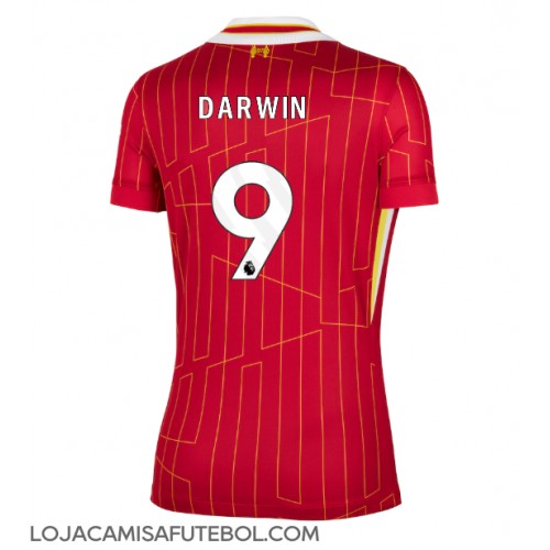 Camisa de Futebol Liverpool Darwin Nunez #9 Equipamento Principal Mulheres 2024-25 Manga Curta